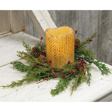 Evergreen Pine w/Red Pips Ring, 3.5
